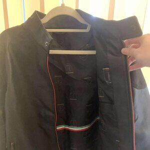 F-Collections M2011:PR760 Leather Bomber Jacket – Italian Design – Size L